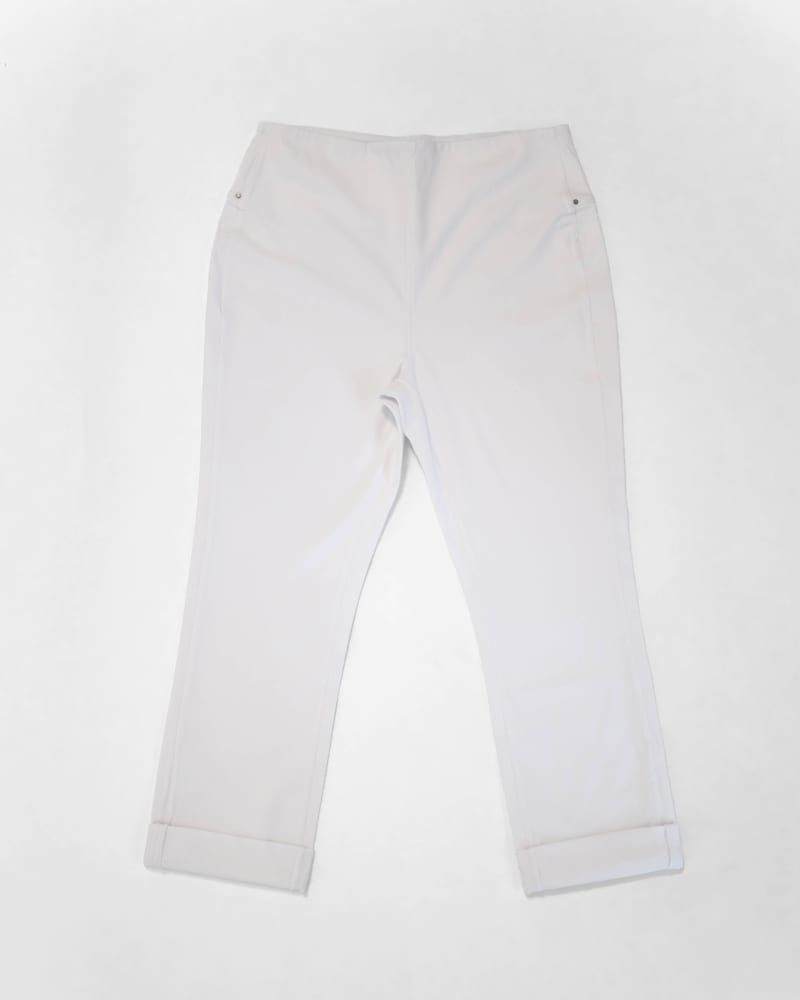 Back of a size 3X Jewel Straight-Leg Jeans in White by Lysse. | dia_product_style_image_id:303144